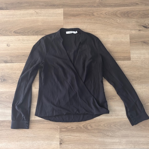 JustFab Woman’s Sheer Wrap Blouse- EUC - Picture 2 of 12